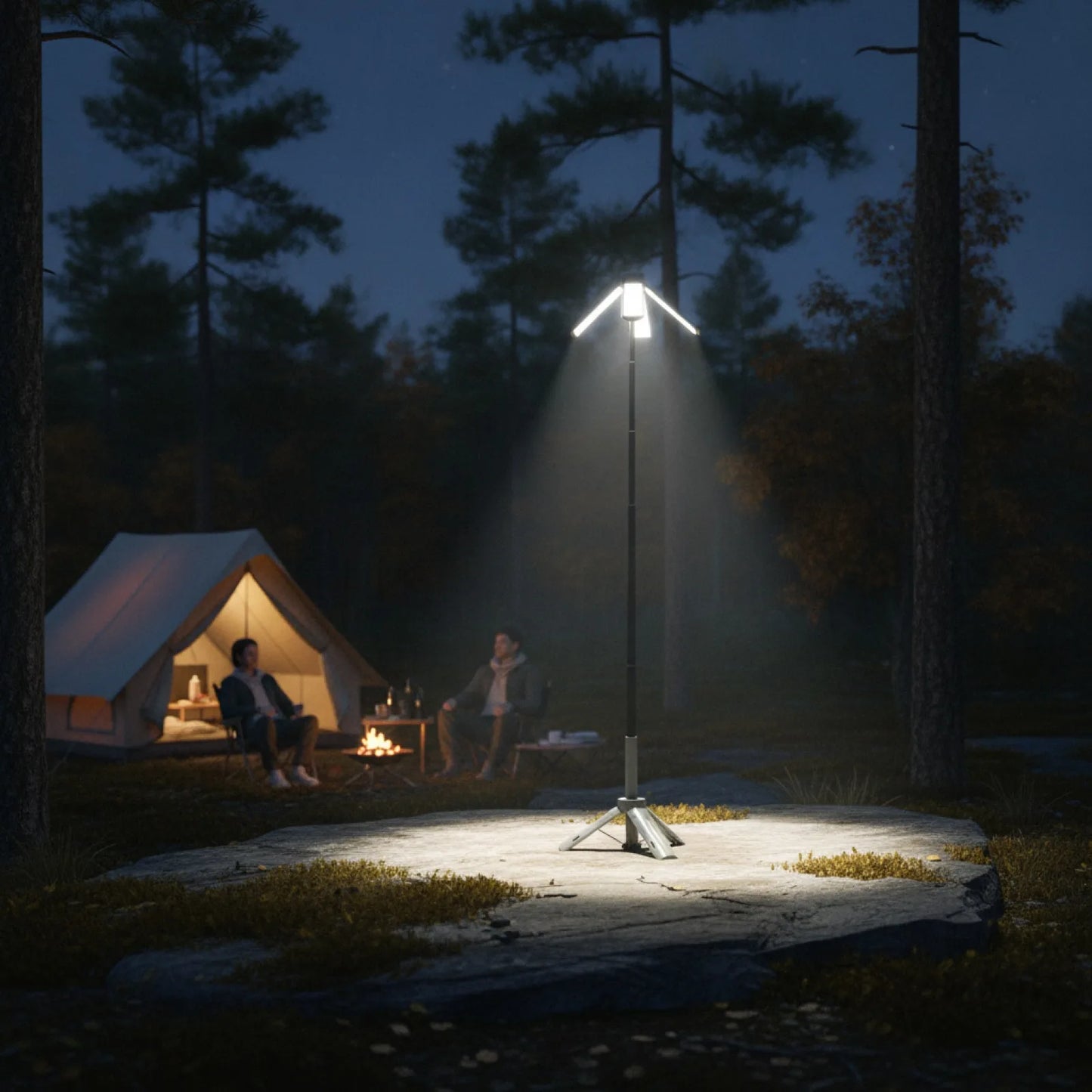 Lanterne Camping Télescopique Rechargeable 2-en-1