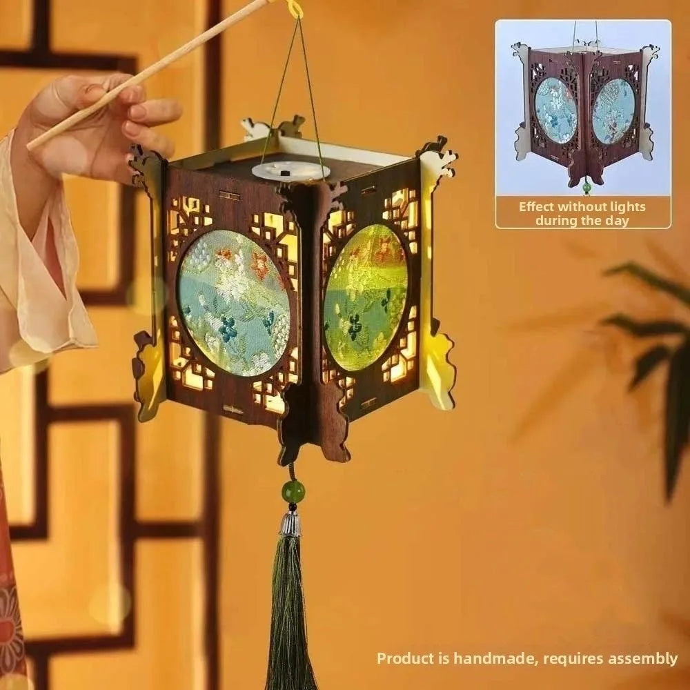 Lanterne Chinoise DIY Rétro en Brocart