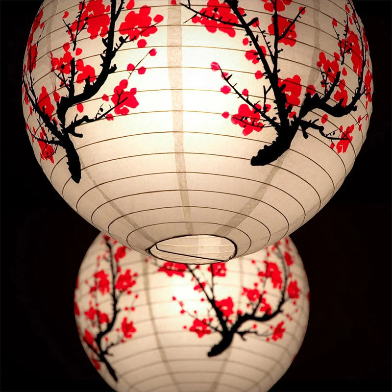 Lanterne Chinoise Fleur de Prunier 35cm