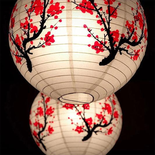 Lanterne Chinoise Fleur de Prunier 35cm