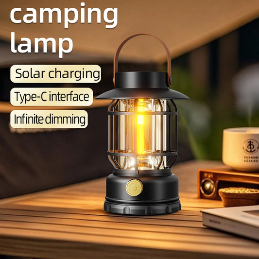 Lanterne Camping Solaire & USB 2-en-1 Ultra Lumineuse
