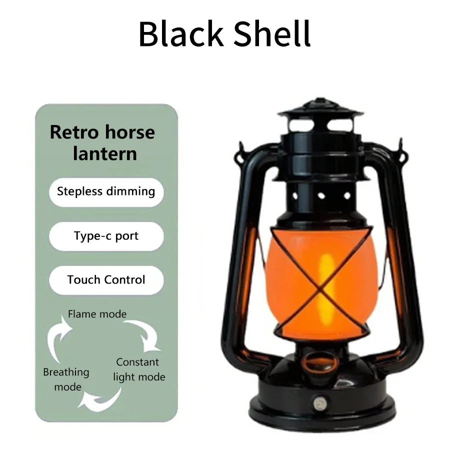 Lanterne Cheval LED Vintage Rechargeable