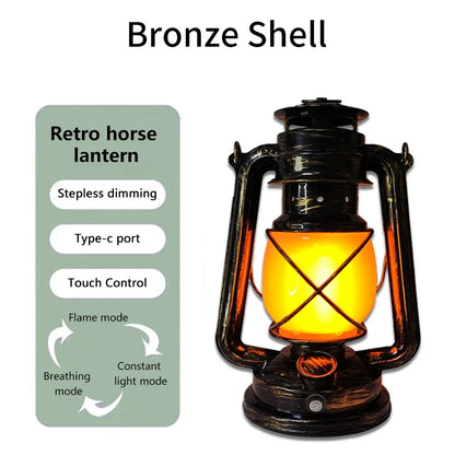 Lanterne Cheval LED Vintage Rechargeable
