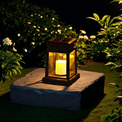 Lanterne Solaire Effet Bougie Étanche