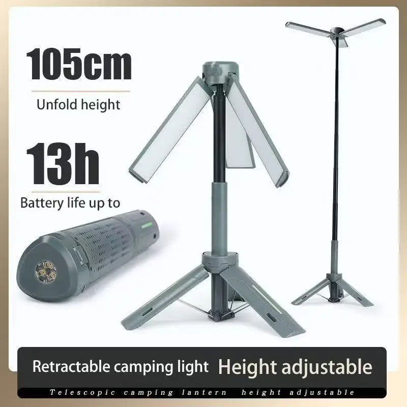 Lanterne Camping Télescopique Rechargeable 2-en-1