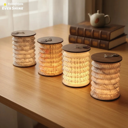 Lampe Livre Pliable Style Japonais USB