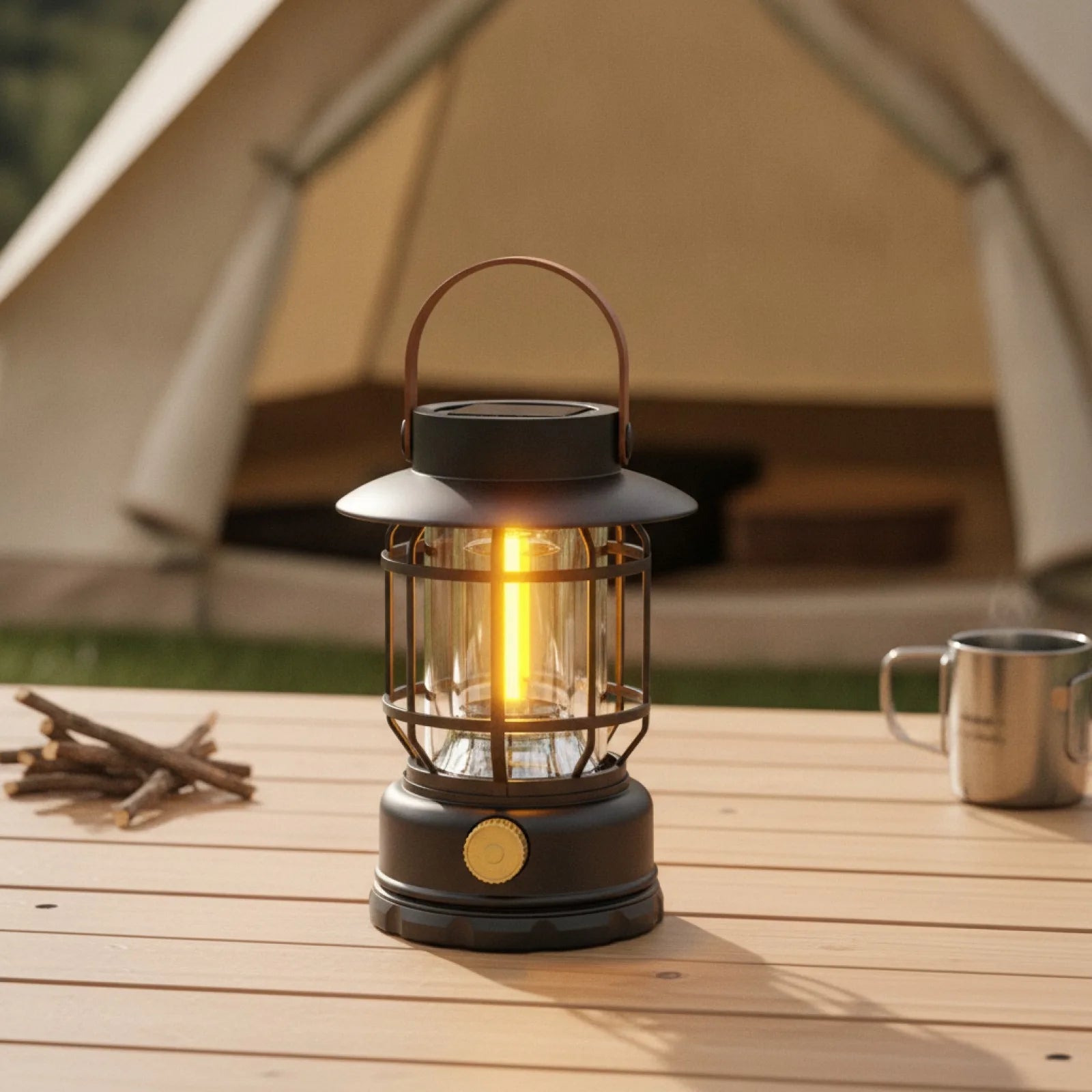 Lanterne Camping Solaire & USB 2-en-1 Ultra Lumineuse