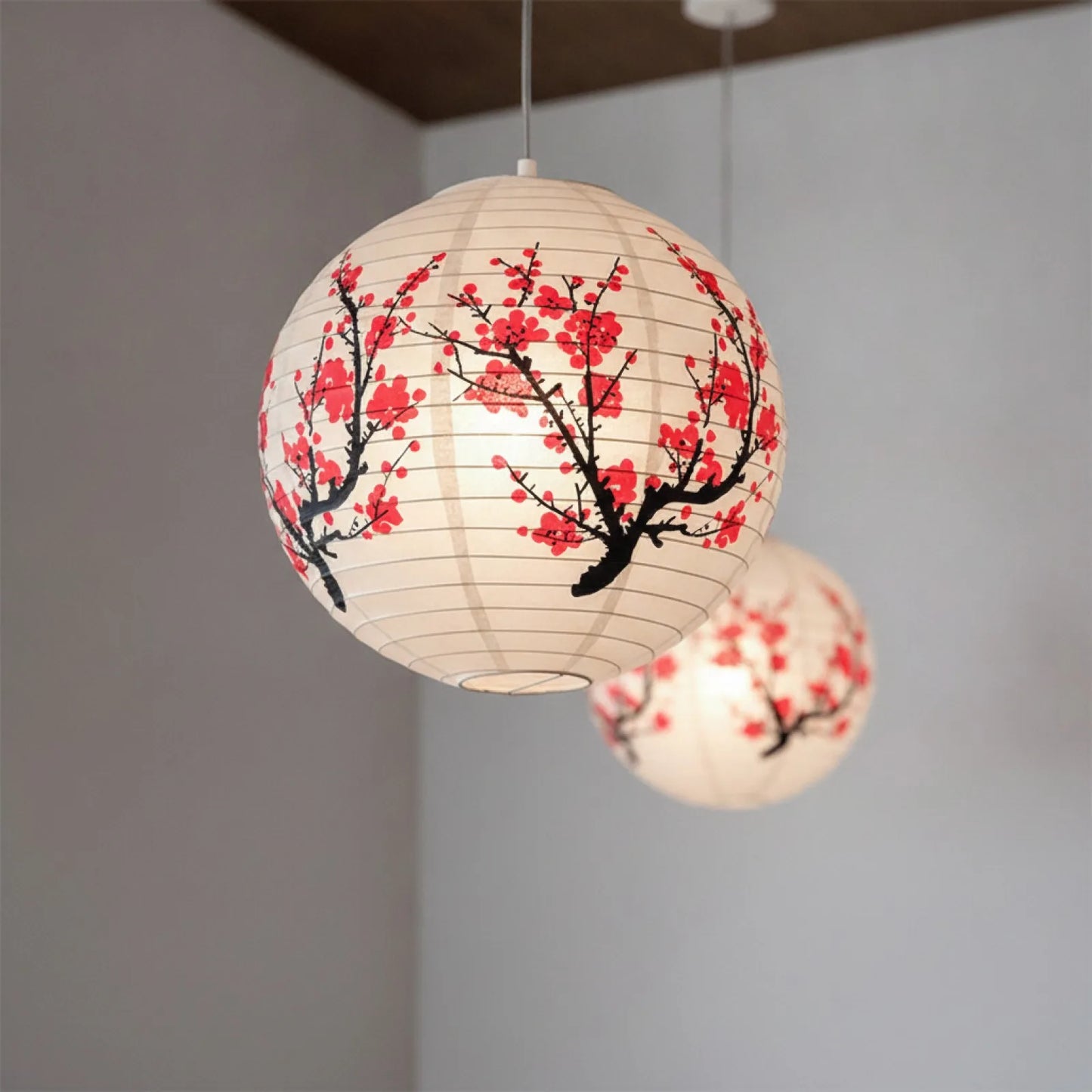 Lanterne Chinoise Fleur de Prunier 35cm
