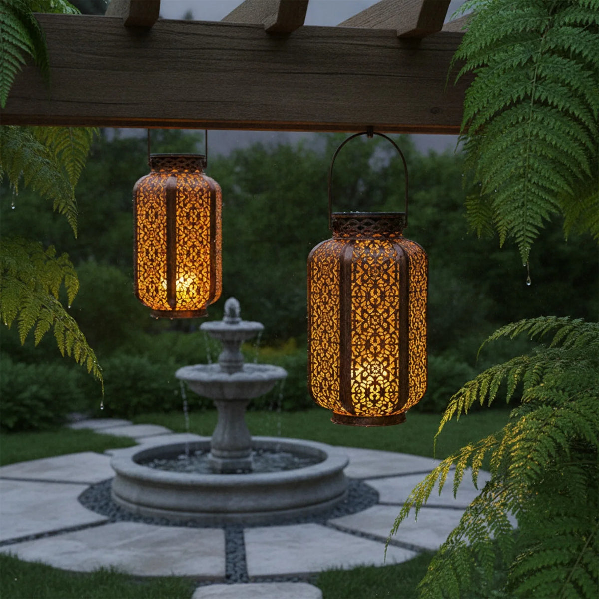 Lanerne Solaire Rétro Jardin
