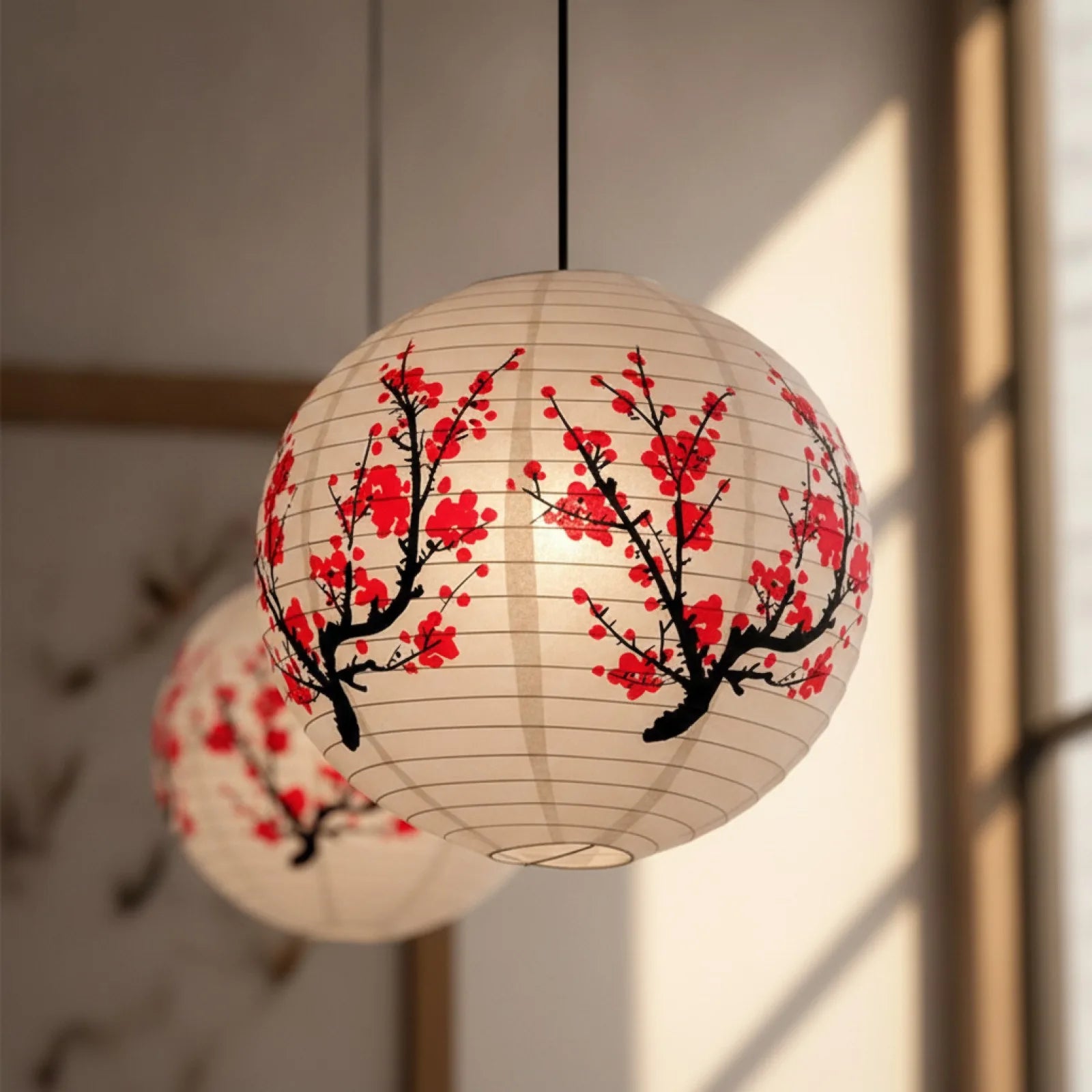 Lanterne Chinoise Fleur de Prunier 35cm