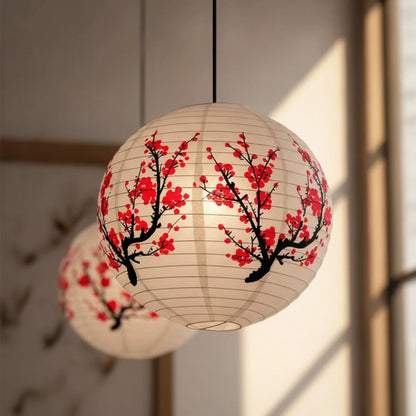 Lanterne Chinoise Fleur de Prunier 35cm