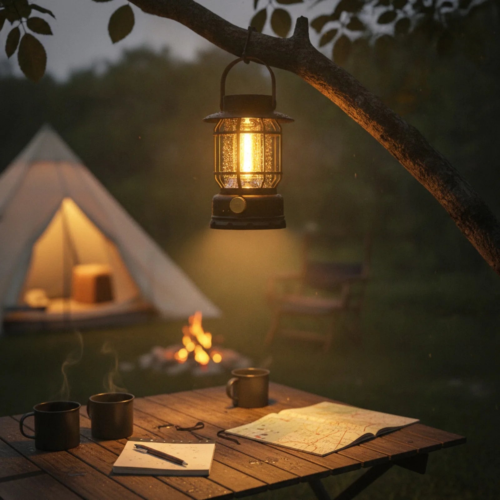 Lanterne Camping Solaire & USB 2-en-1 Ultra Lumineuse