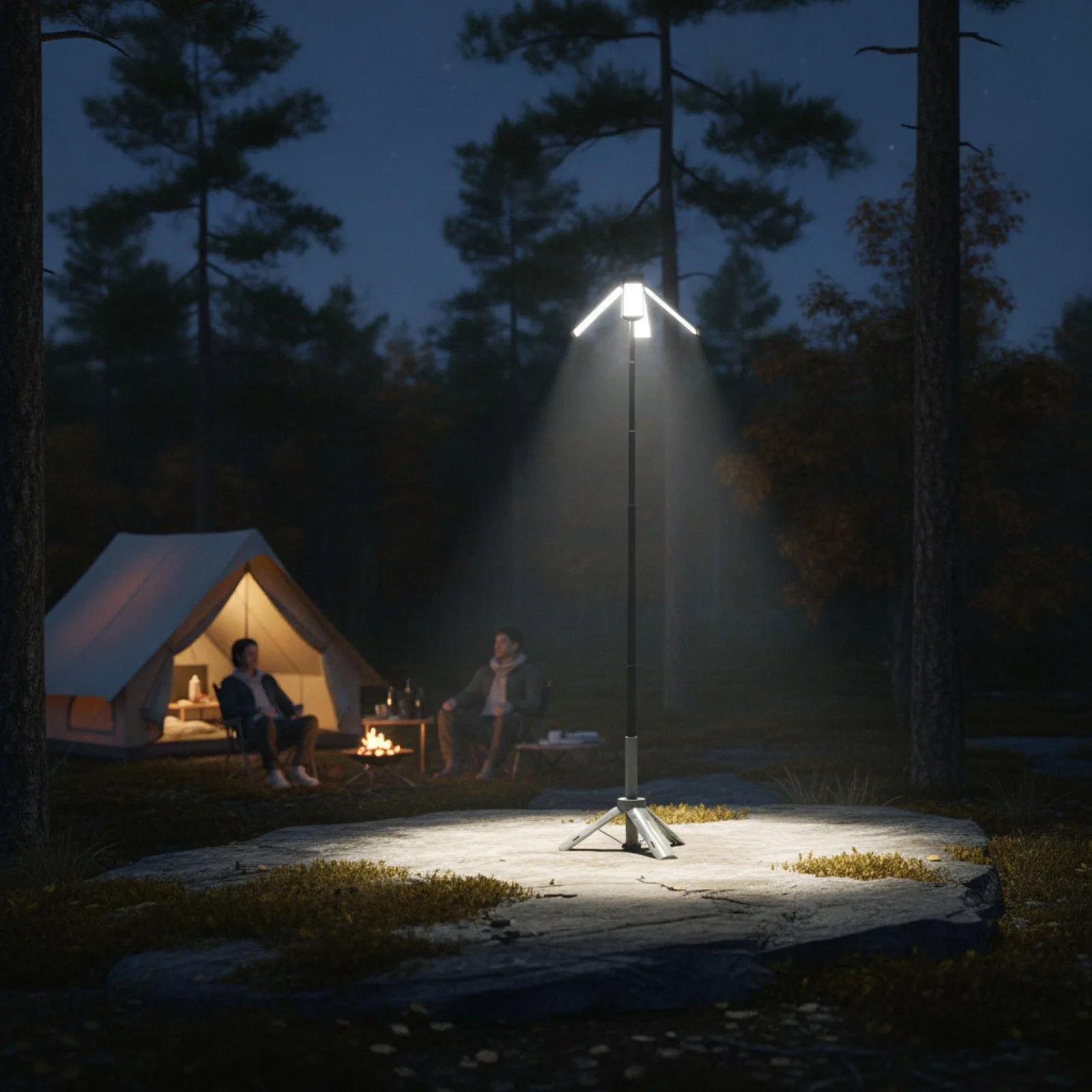 Lanterne Camping Télescopique Rechargeable 2-en-1