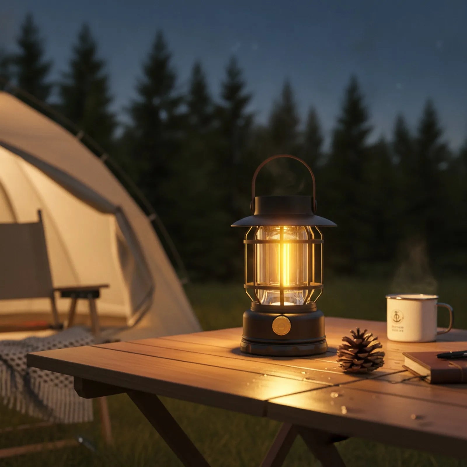 Lanterne Camping Solaire & USB 2-en-1 Ultra Lumineuse