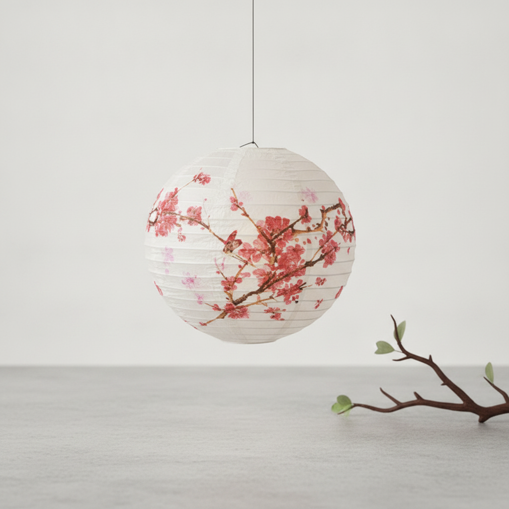Lanterne papier fleur artisanale