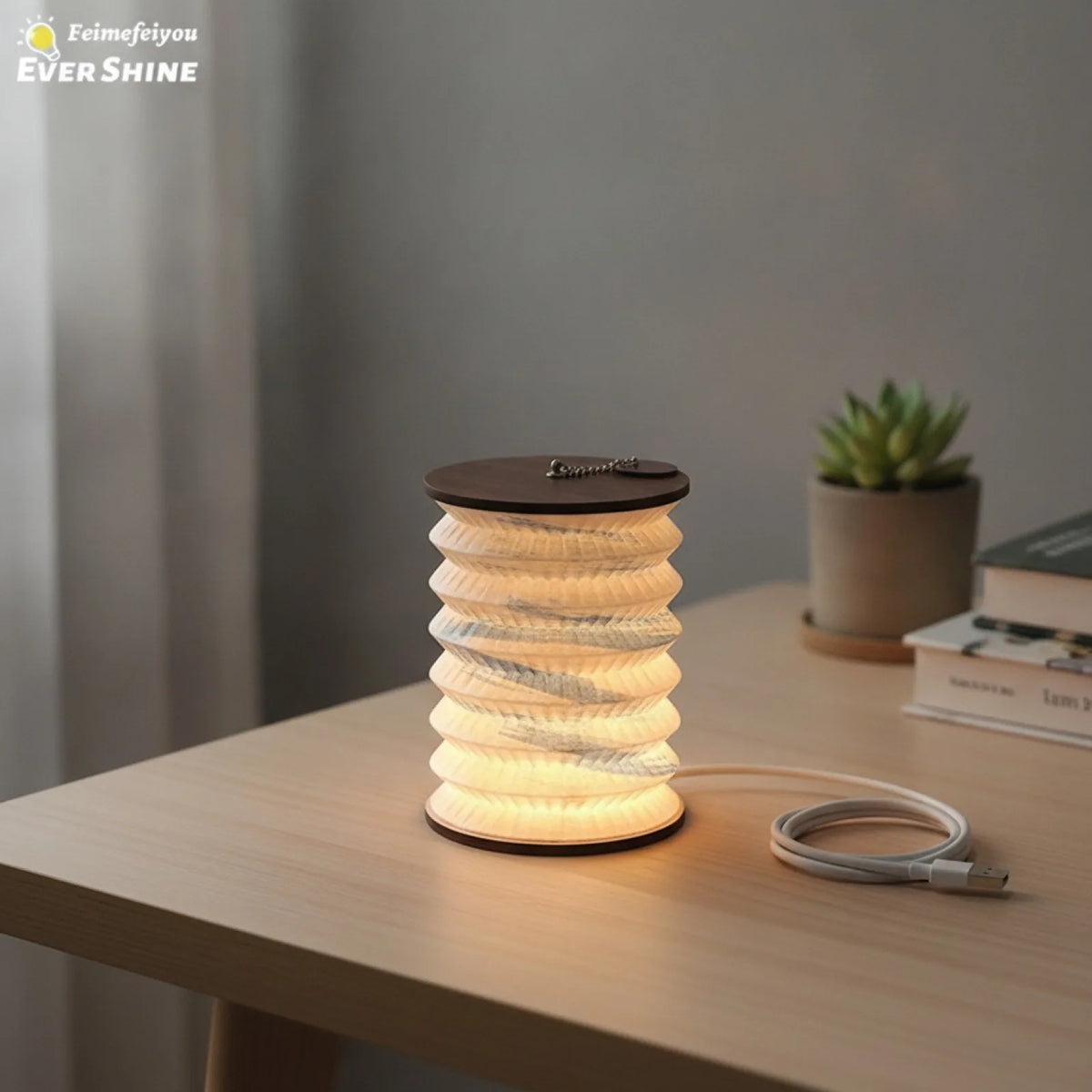Lampe Livre Pliable Style Japonais USB