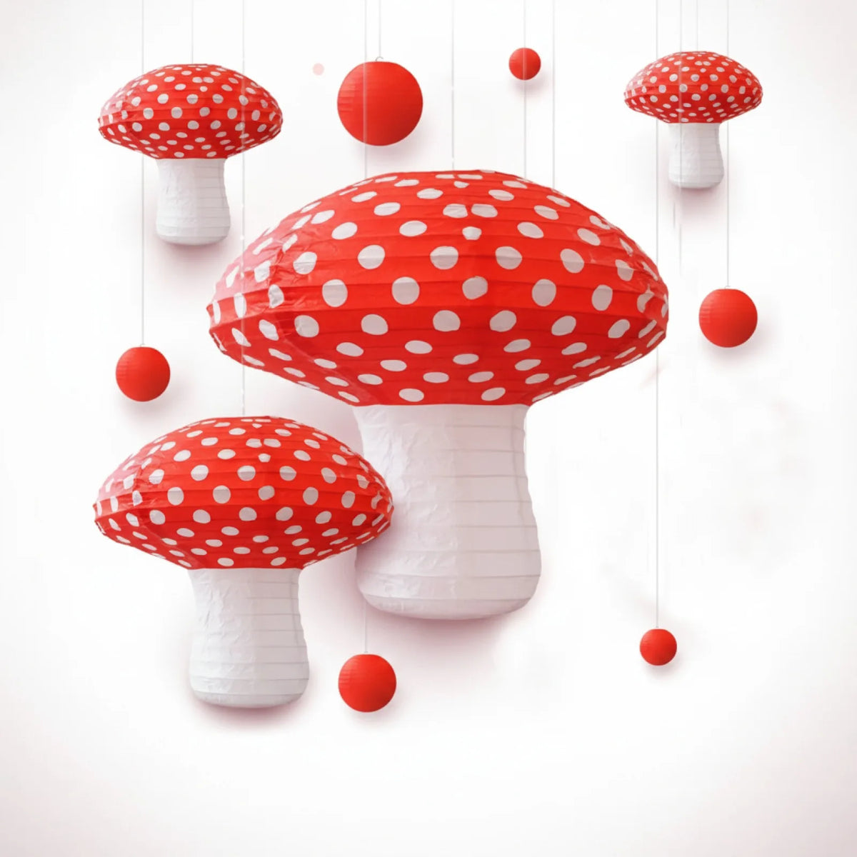 Lot 10 Lanternes Champignon Magique